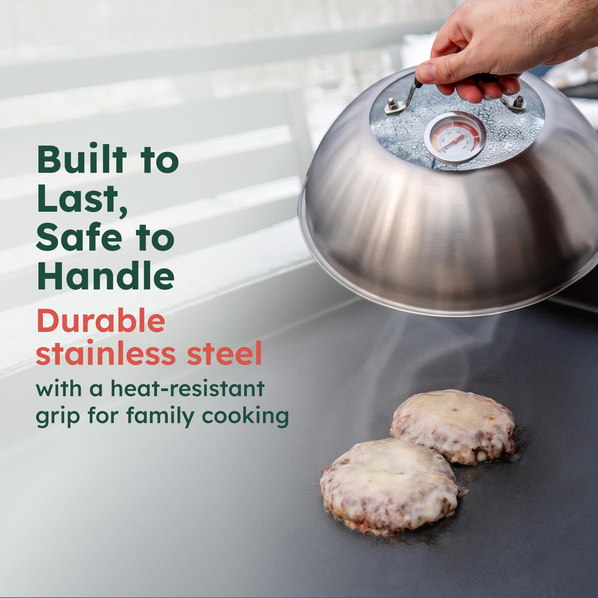 Family Counter product packaging and label illustrating features and durable finish