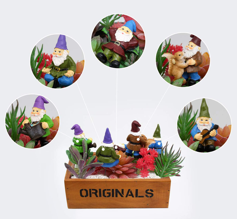 FANWNKI gnome lying and looking at sky on lawn, shows size comparison and relaxed garden vibe