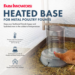 Farm Innovators HP-125 bottom cover closeup protecting heating element from debris