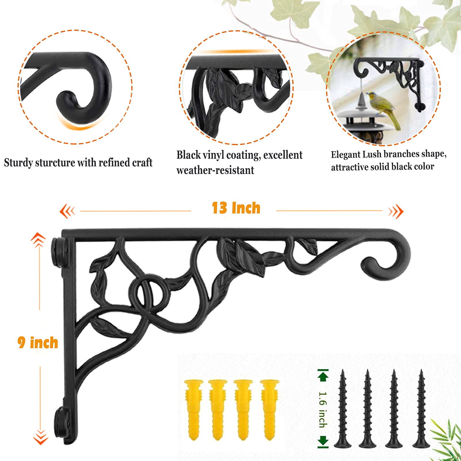Fashion&cool bracket with bird feeder showing versatile outdoor use and balance