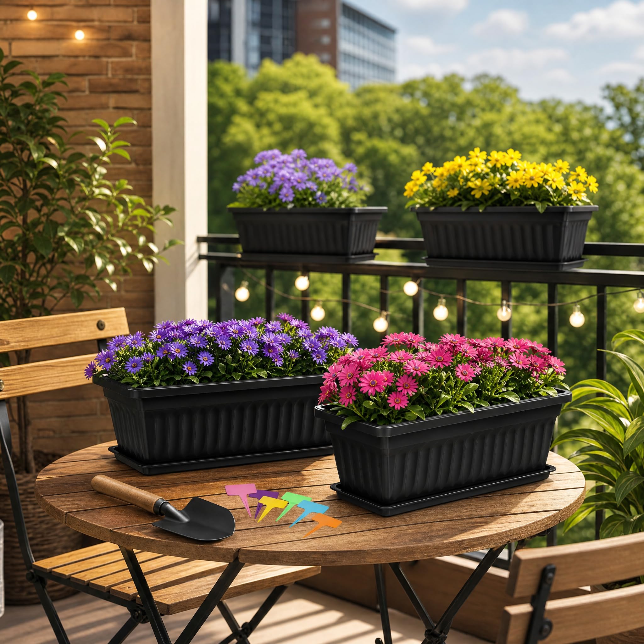 Fasmov planter filled with herbs demonstrating growing capacity