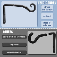 FEED GARDEN hanger supporting a potted plant showing space-saving display benefit