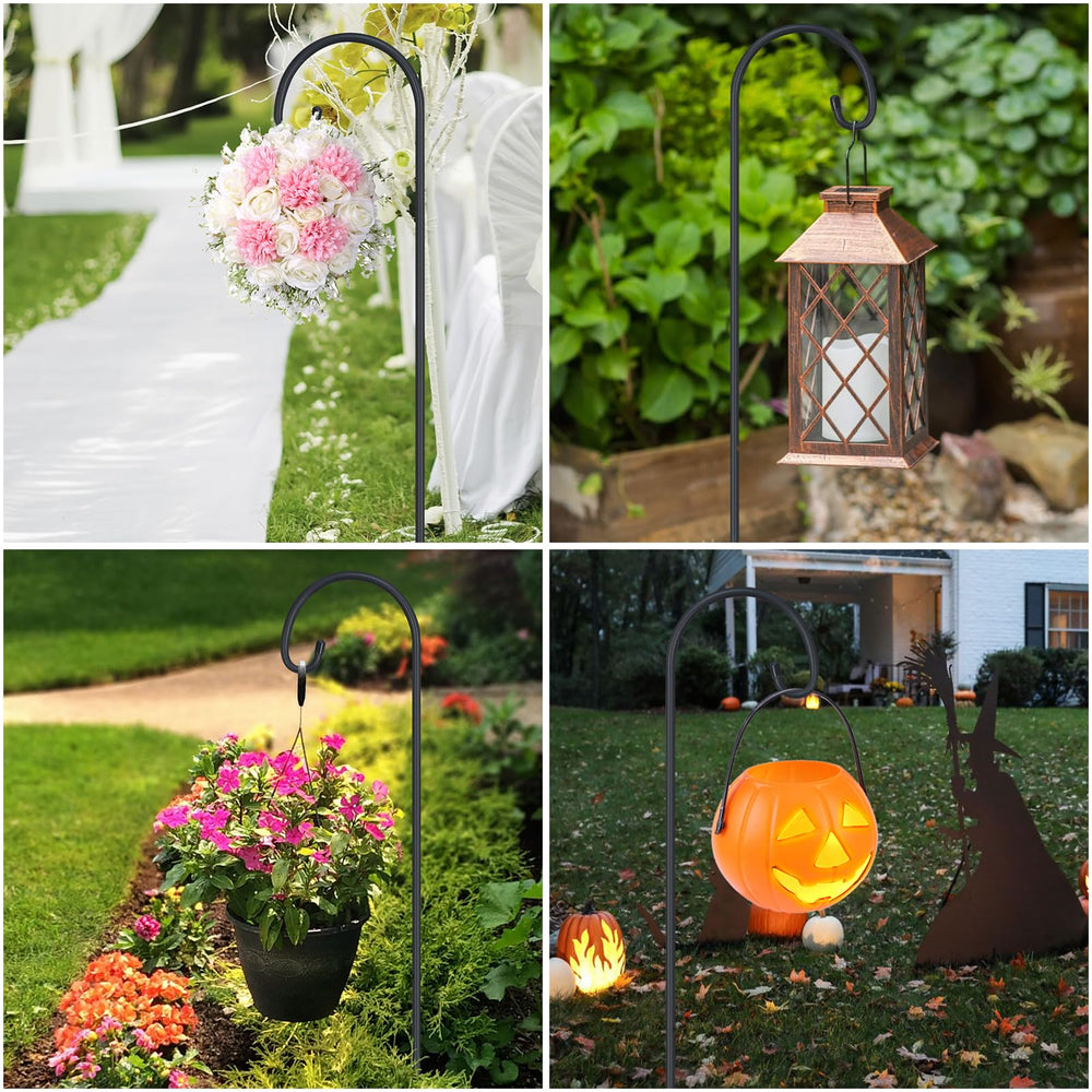 FEED GARDEN hook suspending a solar lantern for ambient pathway lighting