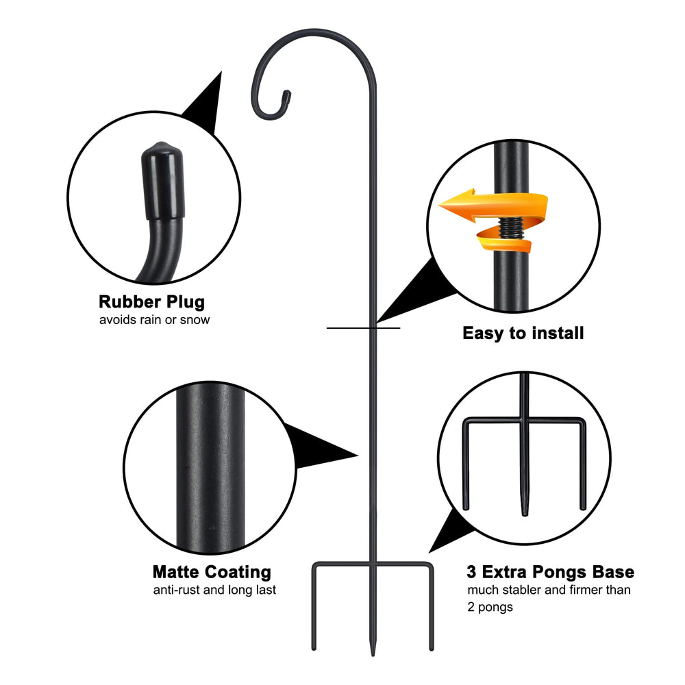 FEED GARDEN hand holding hook showing size and easy installation