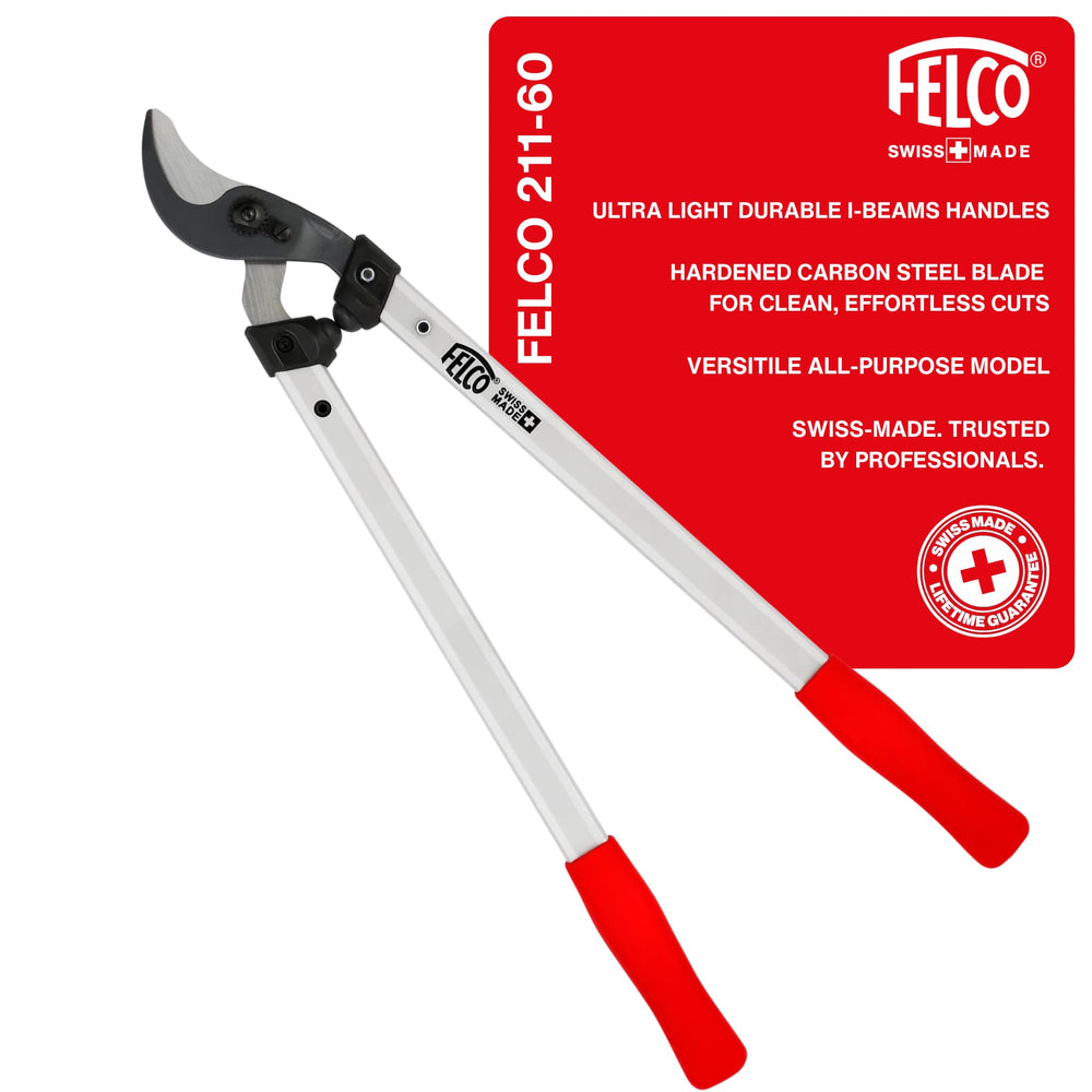 FELCO F211-60 front view showing full lopper and handles for comfortable reach