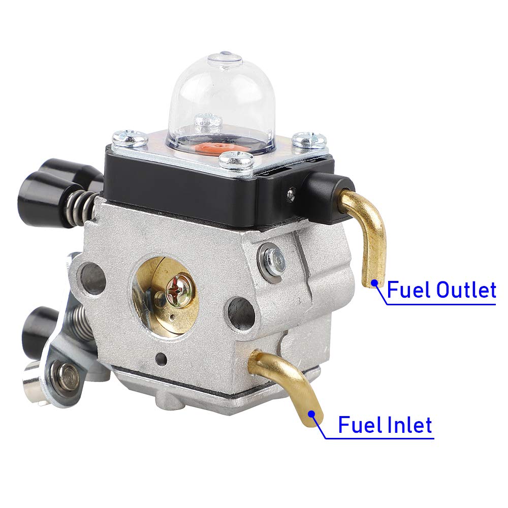 Ferilter carburetor installed on a STIHL trimmer demonstrating quick repair benefit