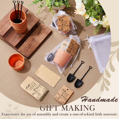 Ferrochef small terracotta-style pot with miniature shovel useful for planting