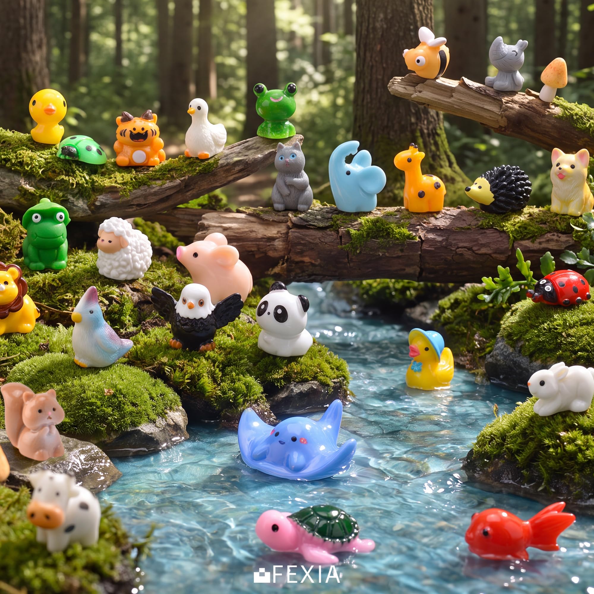 FEXIA group arranged in a fairy garden to show decorative inspiration benefit
