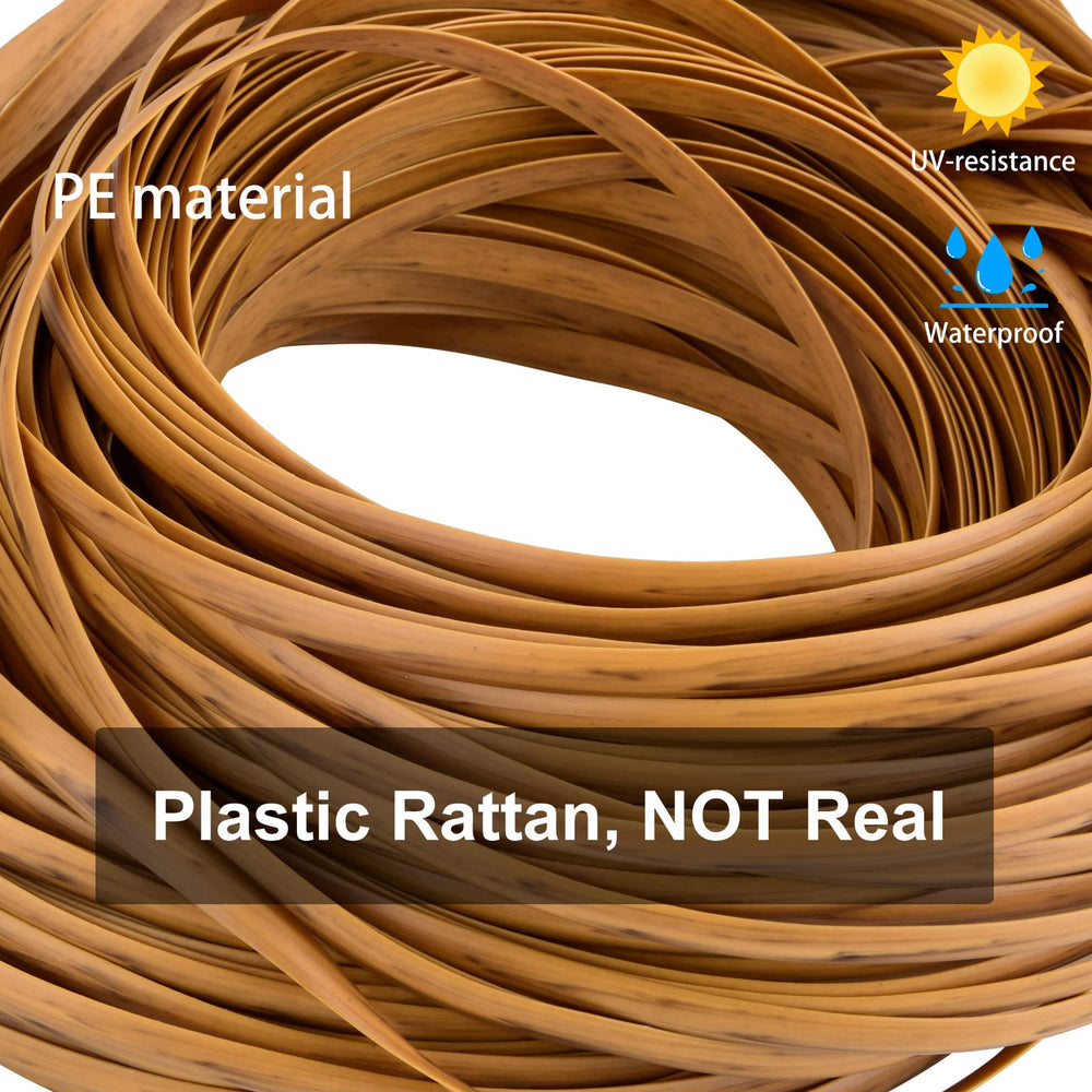 Feyart close-up of 7mm PE rattan texture offering durable corrosion resistance