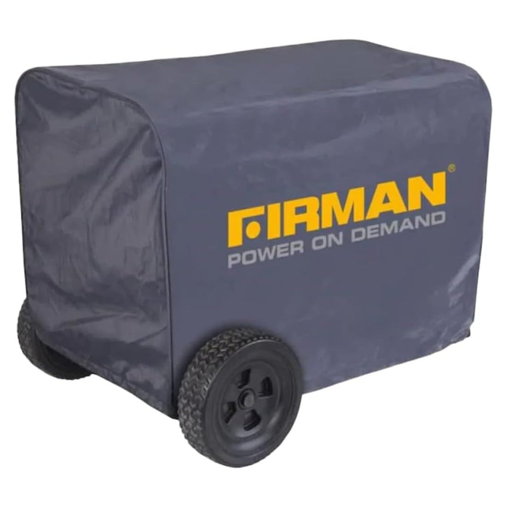 Firman cover front view protecting a large generator against elements