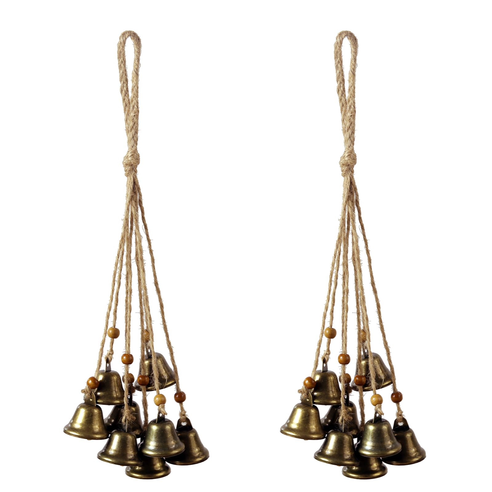 Fishknow front view of hanging witch bells, decorative doorway accent and alert