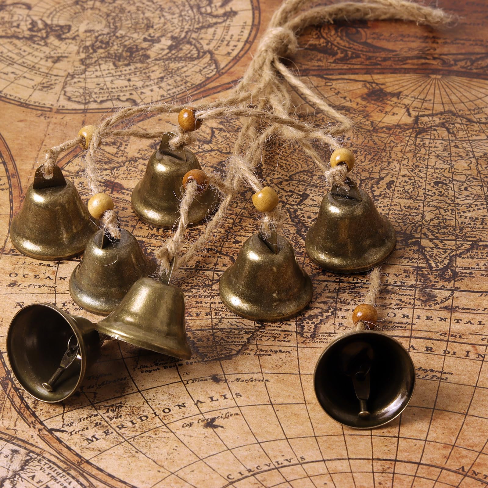 Fishknow witch bells hung on a door knob, functional chime for visitors