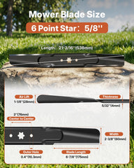 Fismiuta detailed view of 6-point star center hole for secure mower fitment
