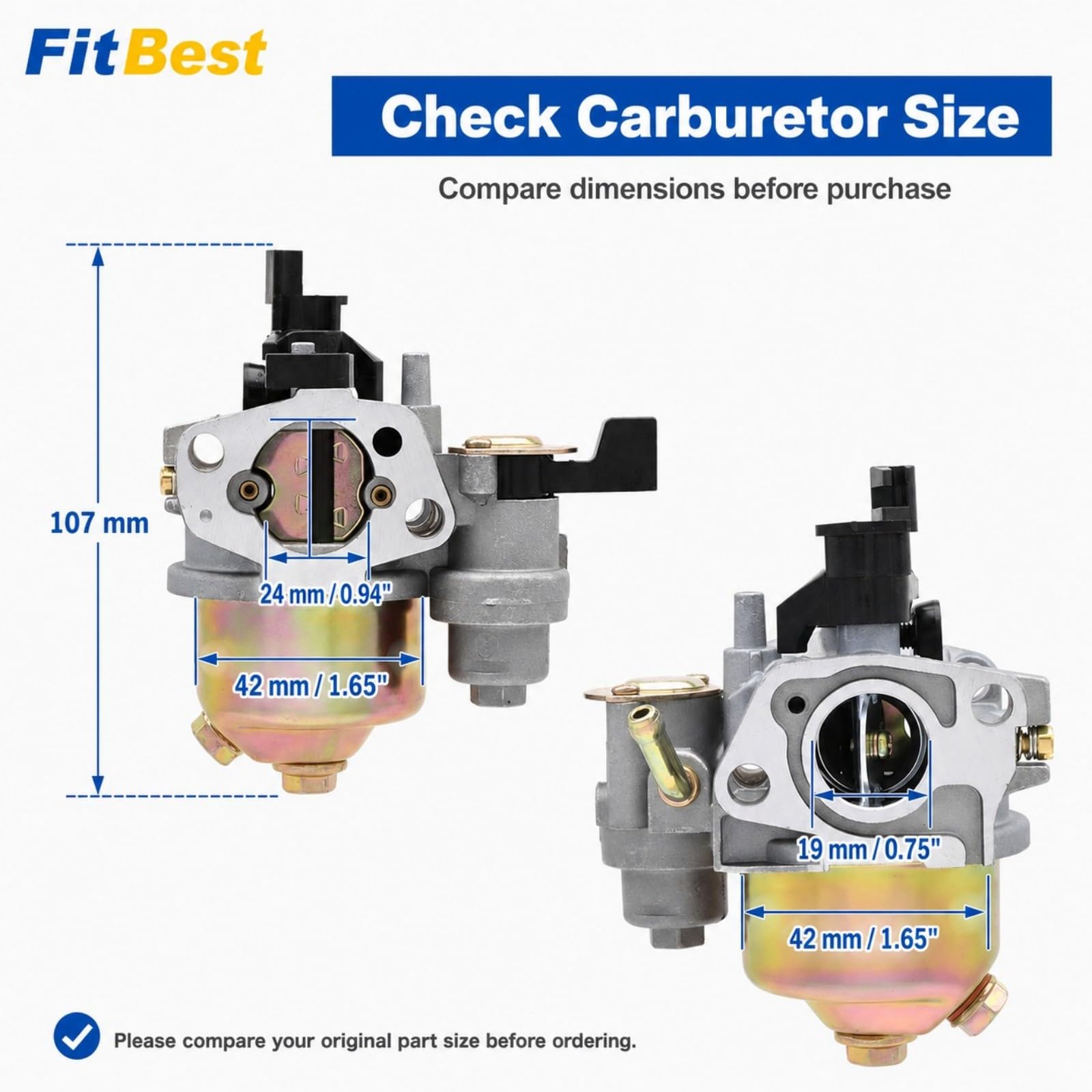 FitBest kit fitted to pressure washer to revive power and startability