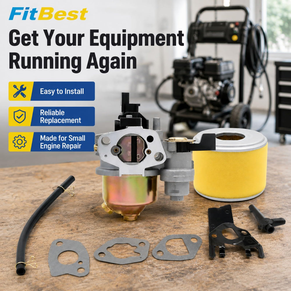 FitBest carburetor shown in hand for scale and easy handling