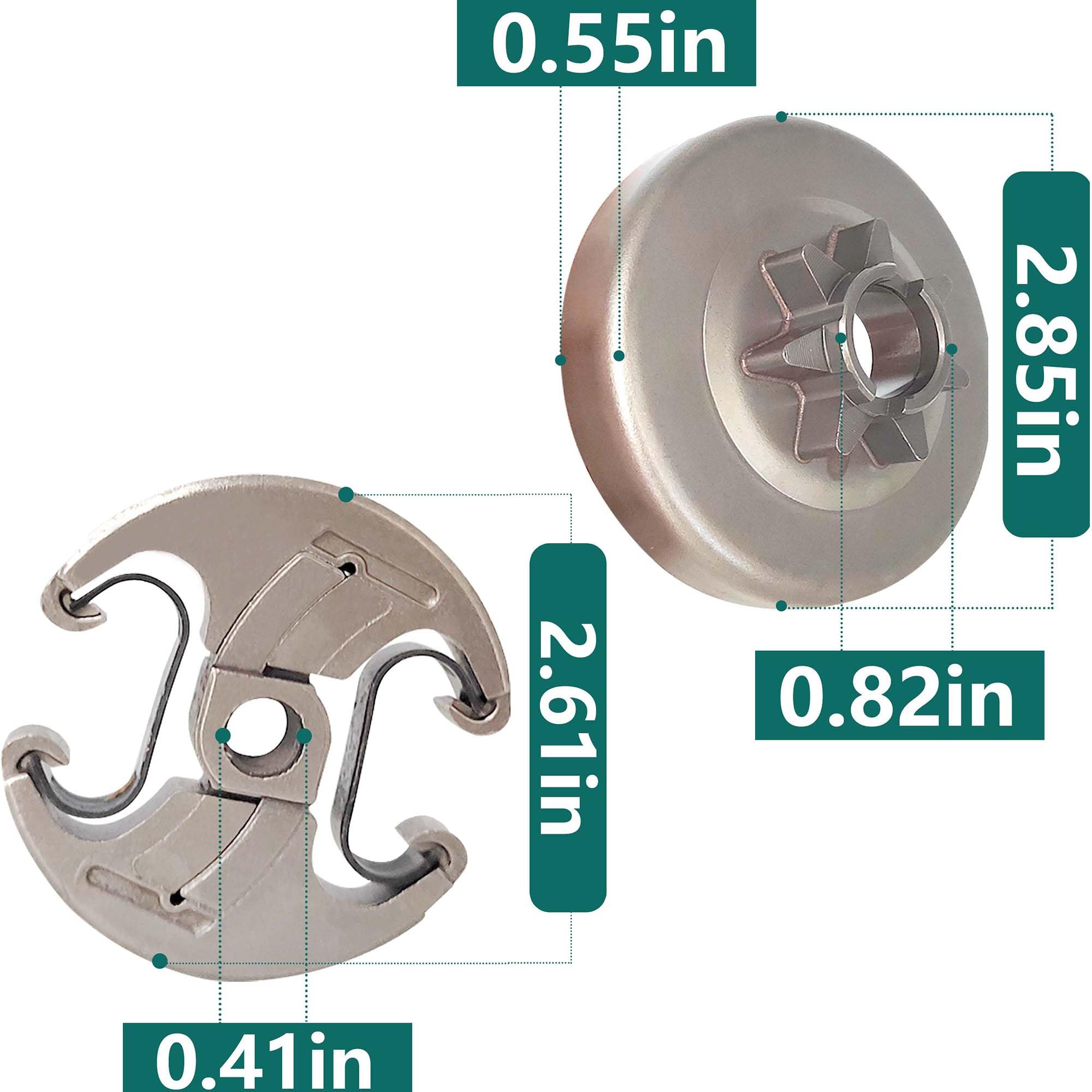 FJSaDobo sprocket beside ruler showing correct 7T 0.375" pitch sizing