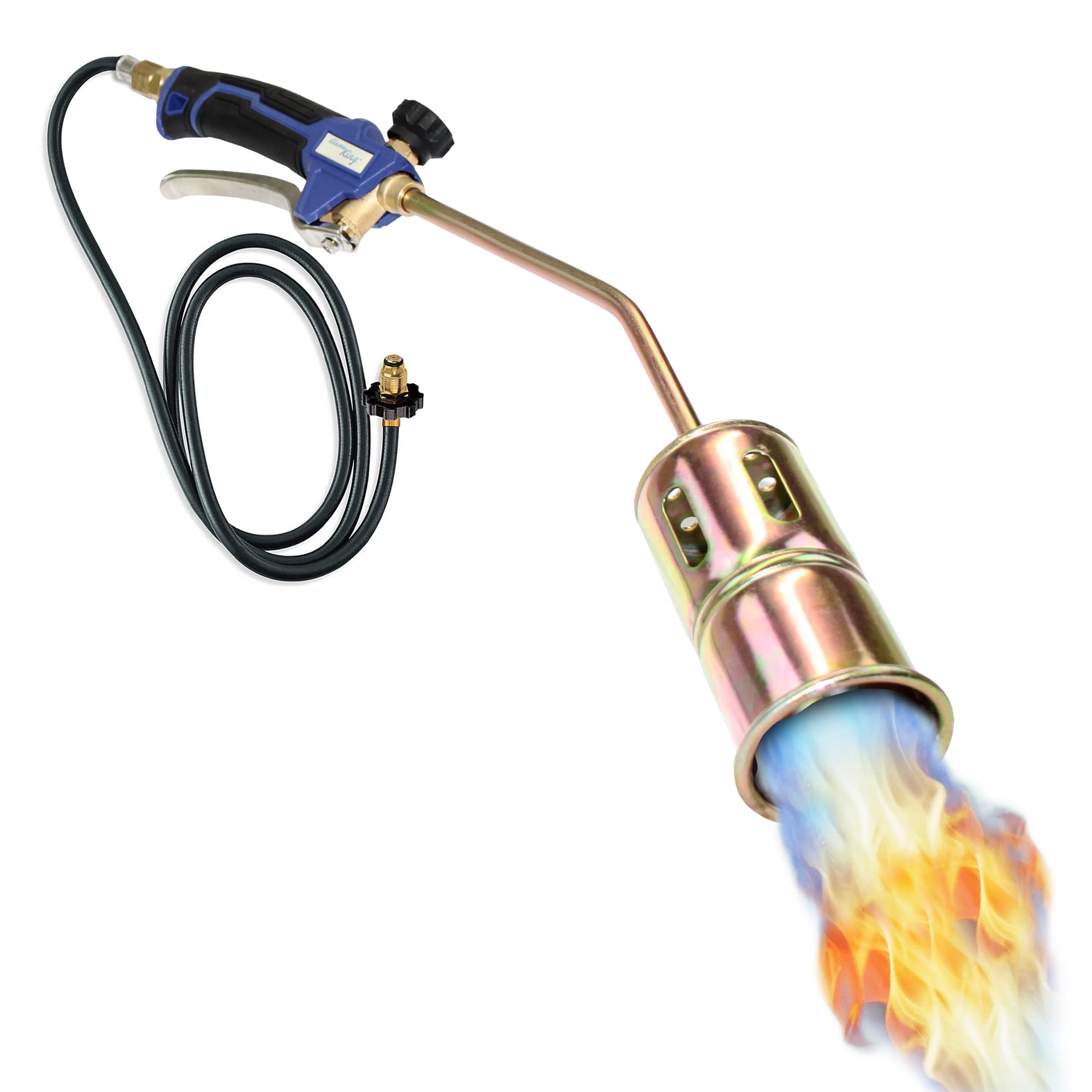 Flame King front view showing torch ready to use and durable build