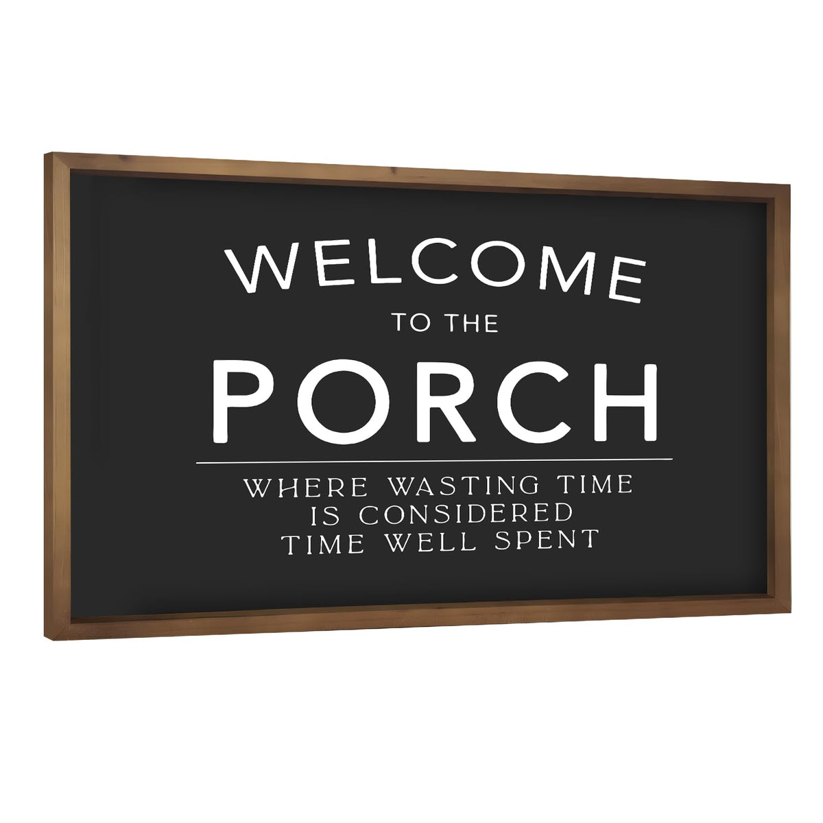 flangairy front view welcome sign showing clear greeting and rustic charm