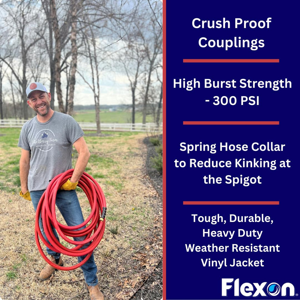Flexon hose material texture close-up highlighting kink resistance benefit