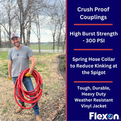 Flexon hose material texture close-up highlighting kink resistance benefit