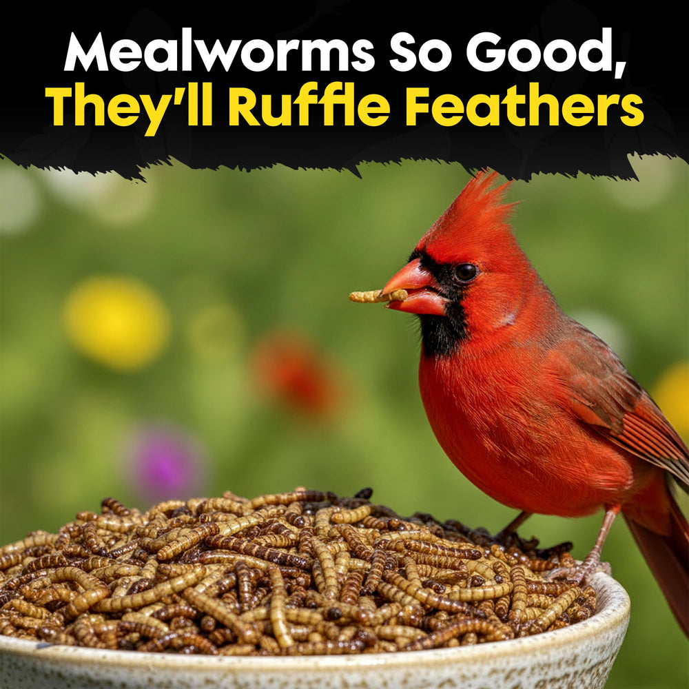 Flockin' close-up dried mealworms texture for nutrient density