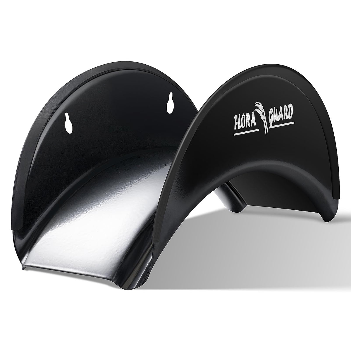 FLORA GUARD front view wall-mounted hose holder showing sturdy storage benefits