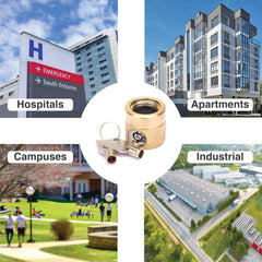 Flow Security Systems free-spinning collar detail prevents forced removal and tampering