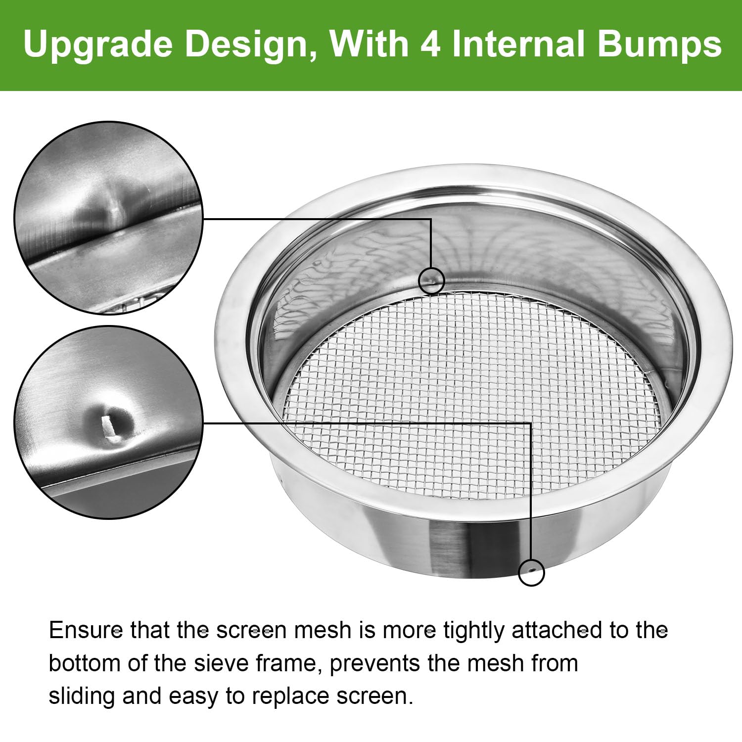 FLOLXNB frame edge detail highlighting secure bumps for stable fit