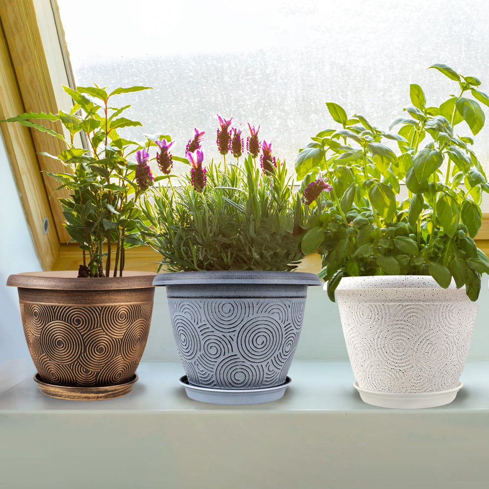 Fodetyff planters on a windowsill with plants showing decorative appeal