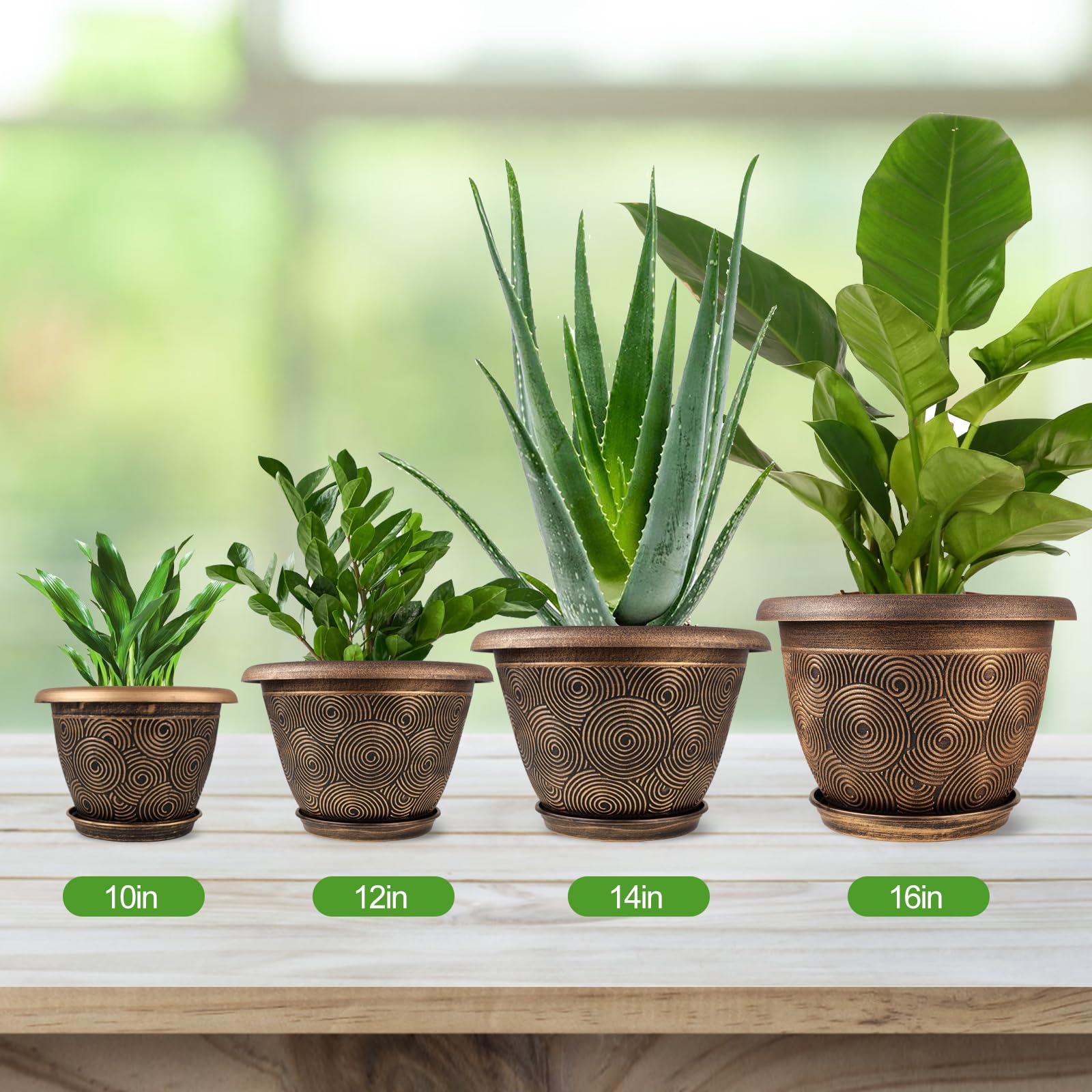 Fodetyff planters styled on a living room shelf adding modern decor benefit