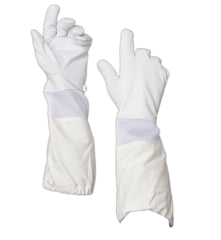 FOREST BEEKEEPING SUPPLY goatskin gloves front view showing durable leather protection