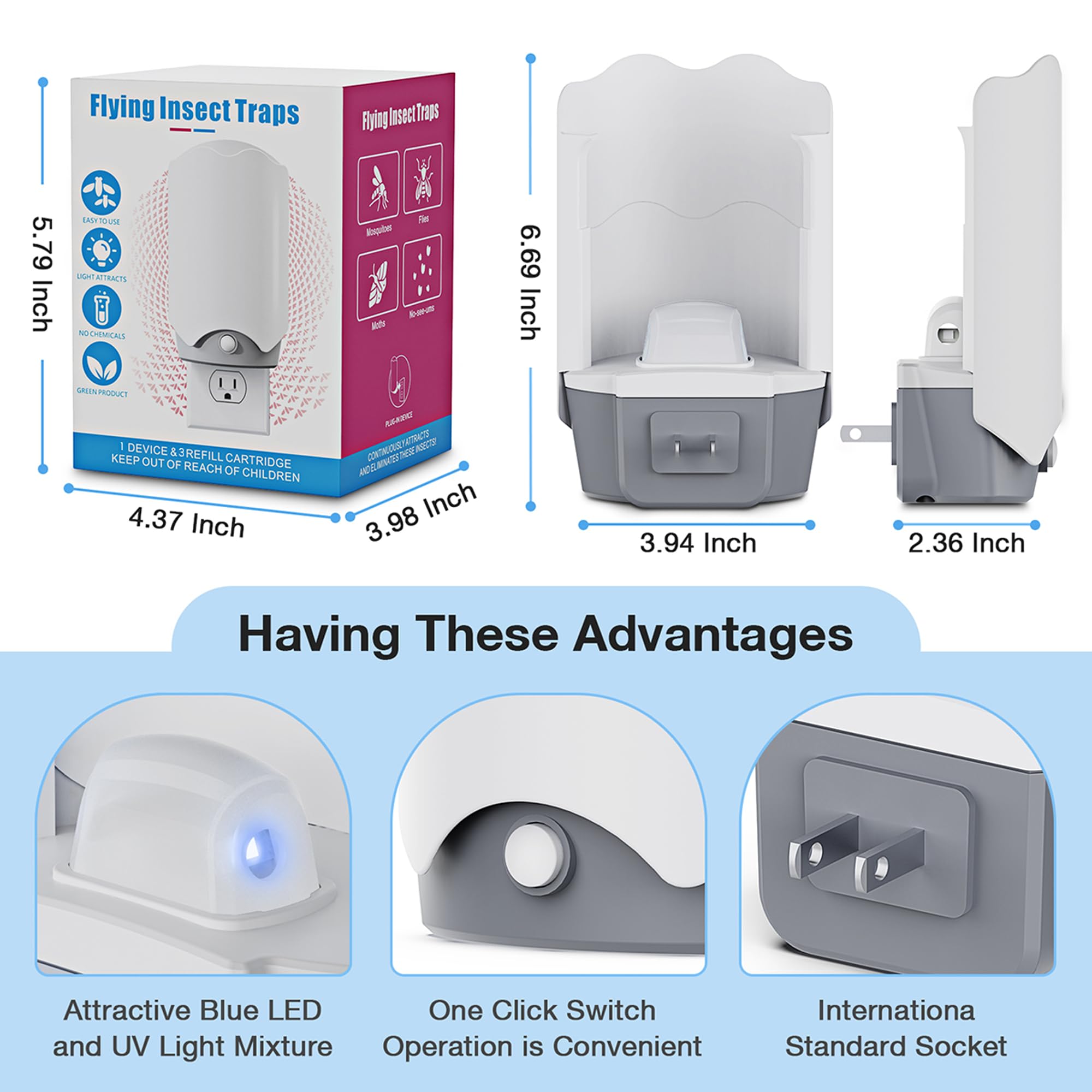 Forhimn three replacement glue boards displayed for long-lasting coverage