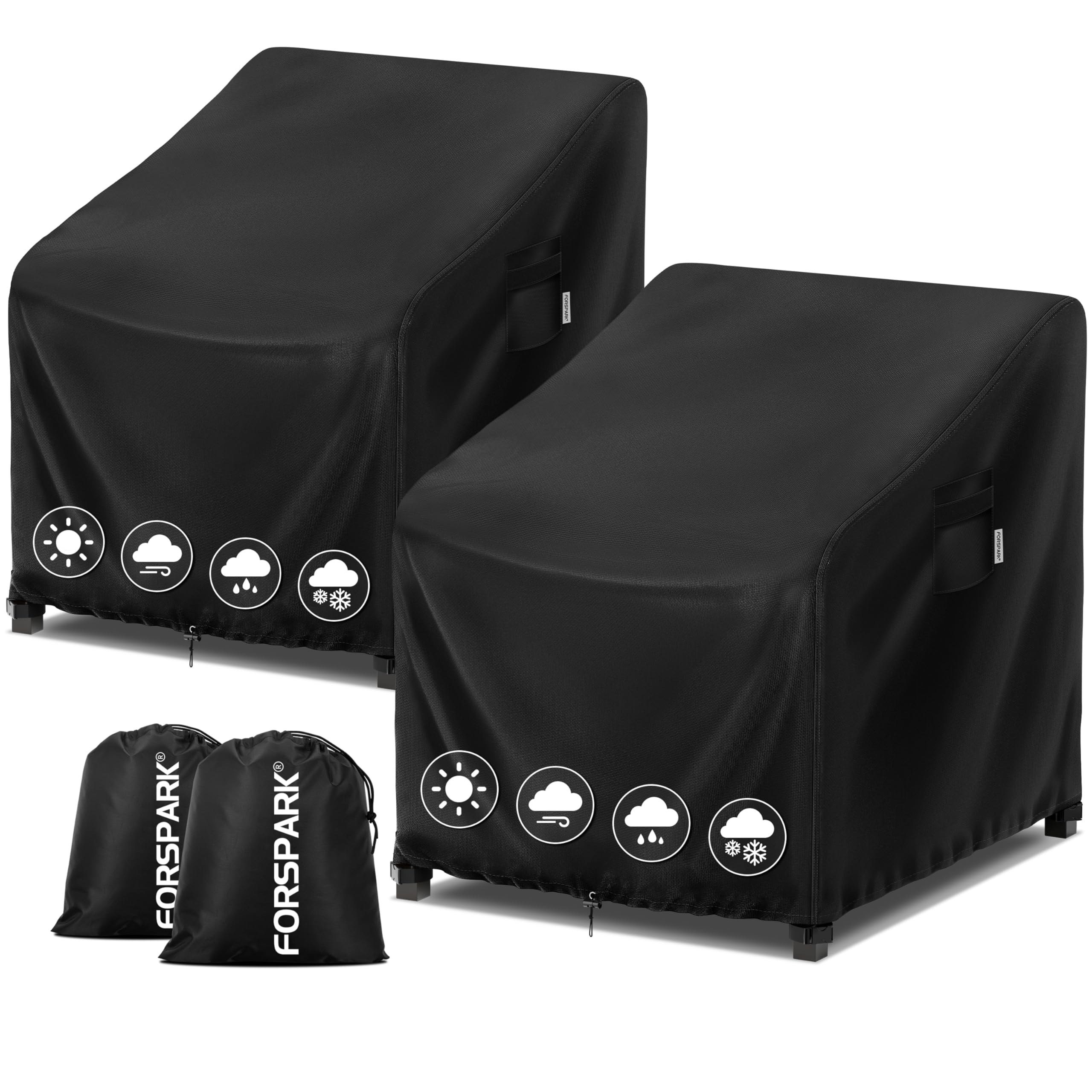 FORSPARK front view of folded cover showing compact storage benefit