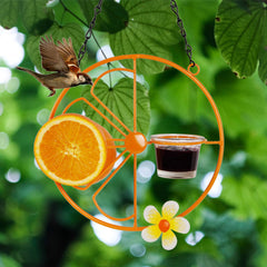 FORUP feeder hanging in garden showing natural placement and visibility