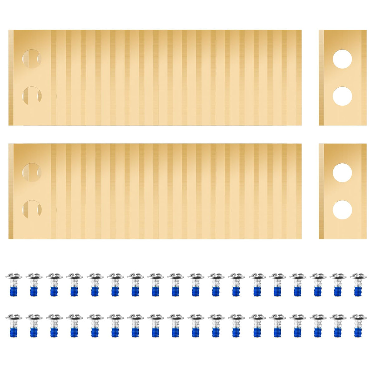 FourShow front packaging showing 36-blade bulk set and benefits