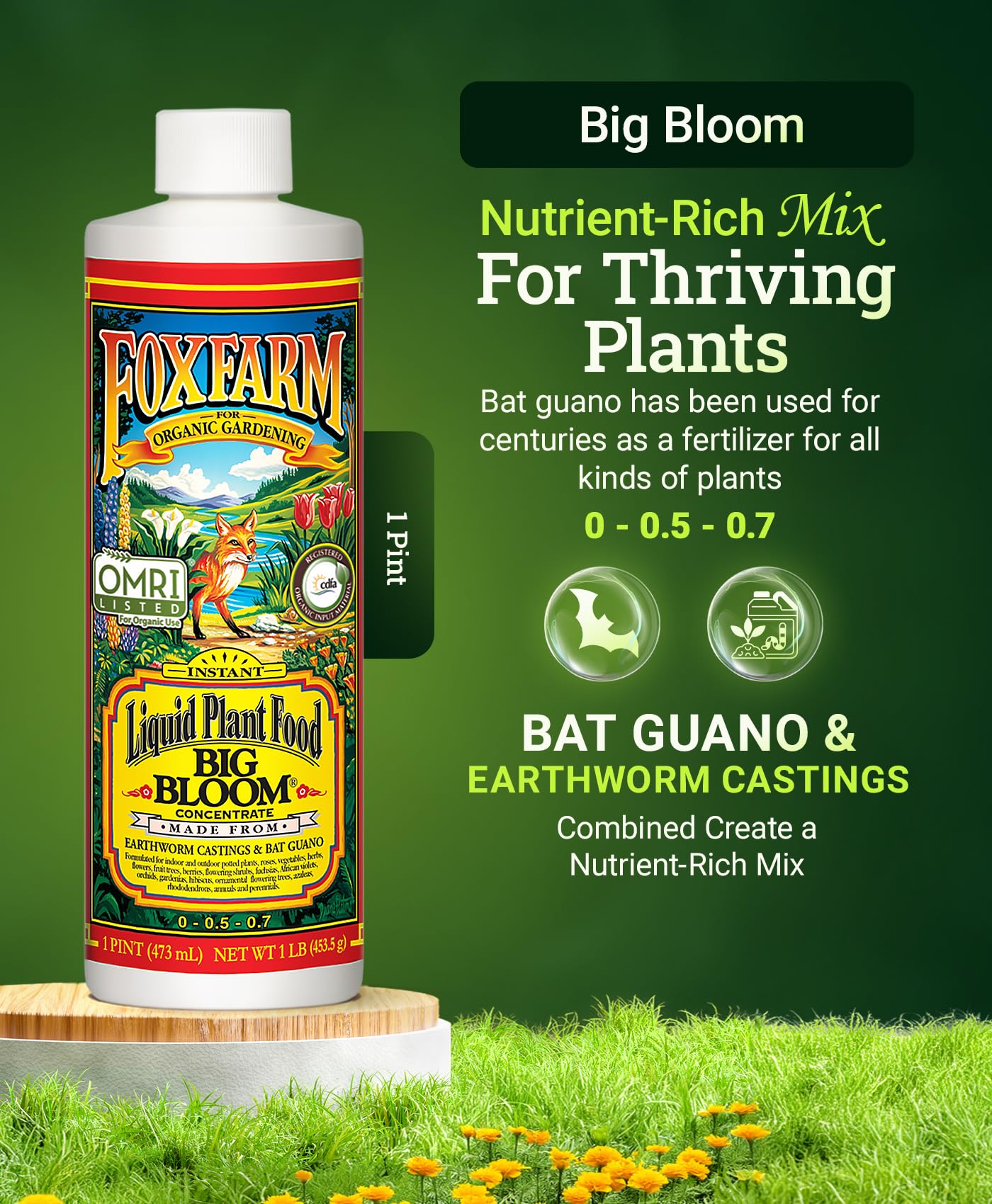 FoxFarm Big Bloom close-up of liquid texture highlighting easy solubility