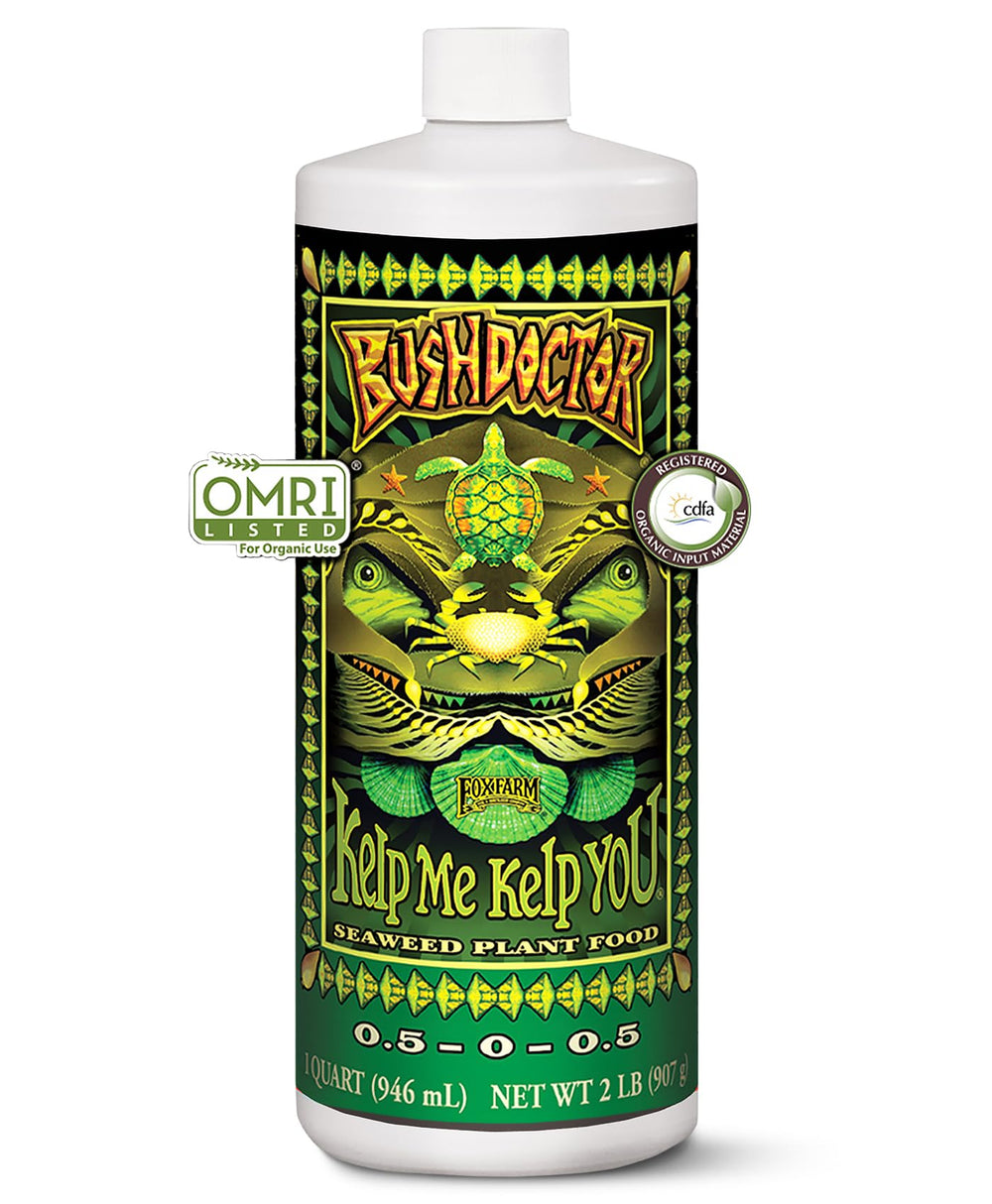 FoxFarm bottle front label showing product benefits and organic certification