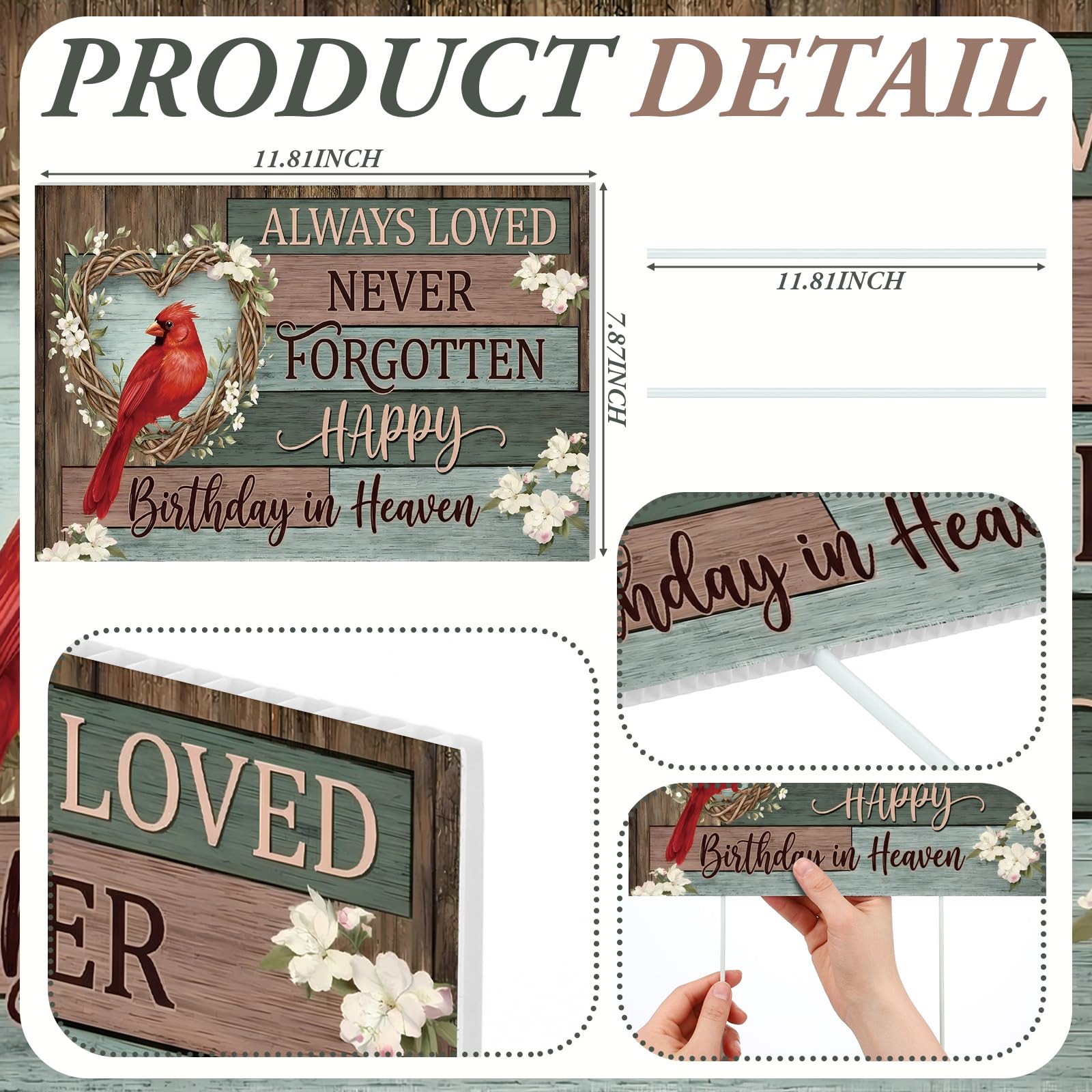 Frienda cardinal close-up detail highlighting vibrant color and clear printing benefit