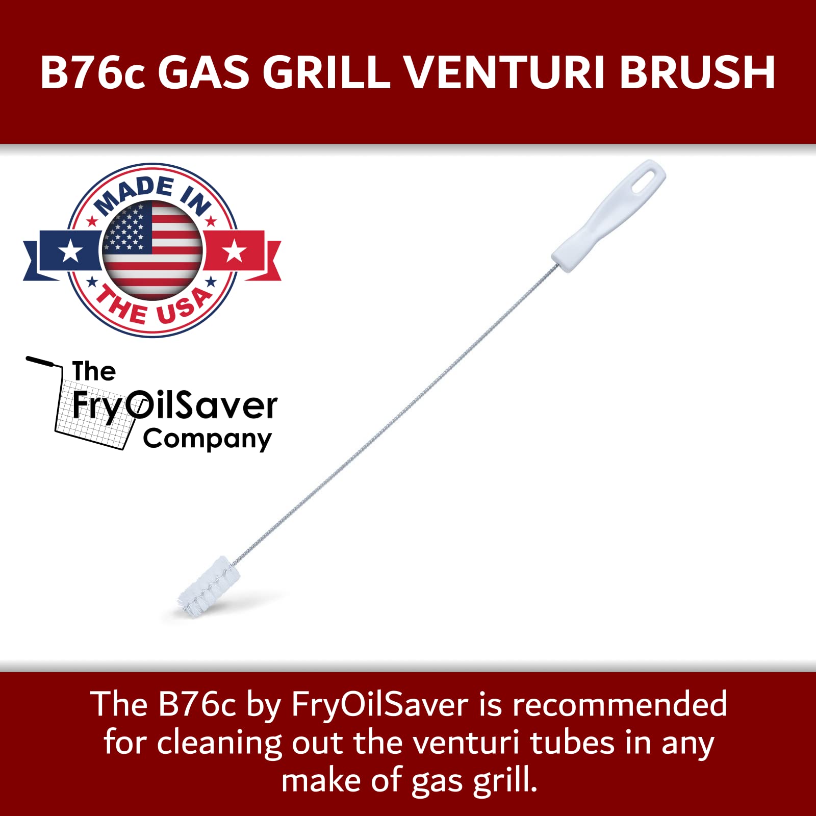 THE FRYOILSAVER COMPANY close-up of stainless steel bristles removing baked-on grease