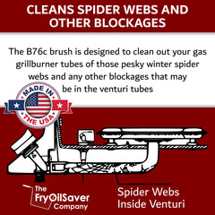 THE FRYOILSAVER COMPANY flexible stem bending to reach curved venturi tubes effectively
