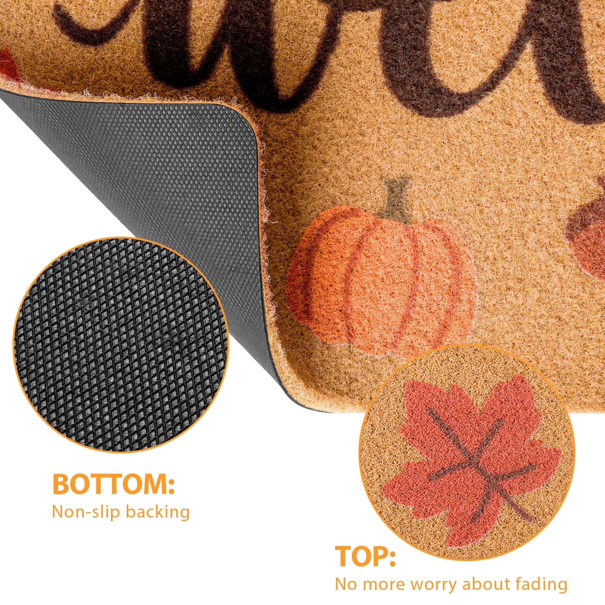 Fttoyoly mat next to door to show 17x30 size and proper fit