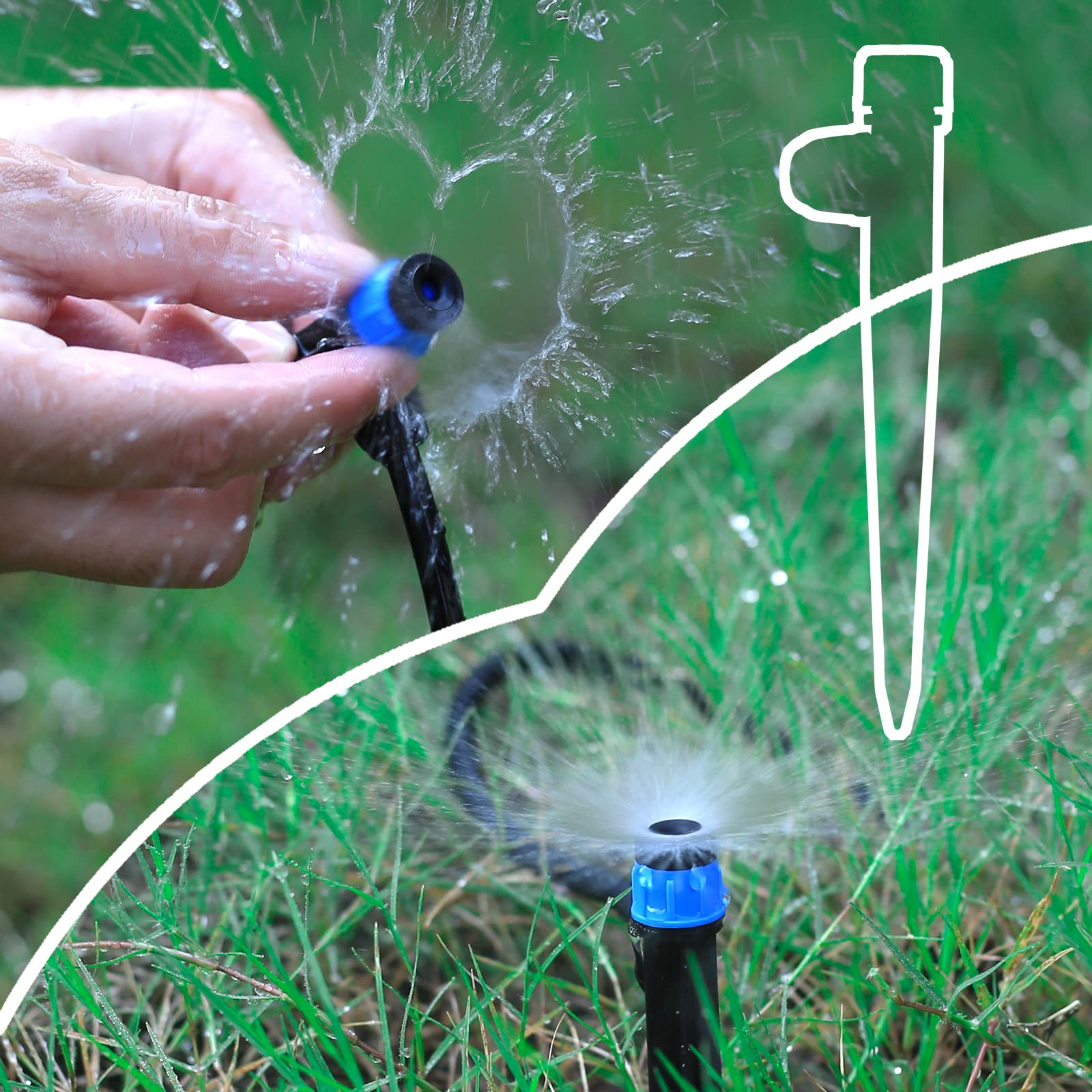 FULAIERGD emitter next to a coin showing compact size and stake length