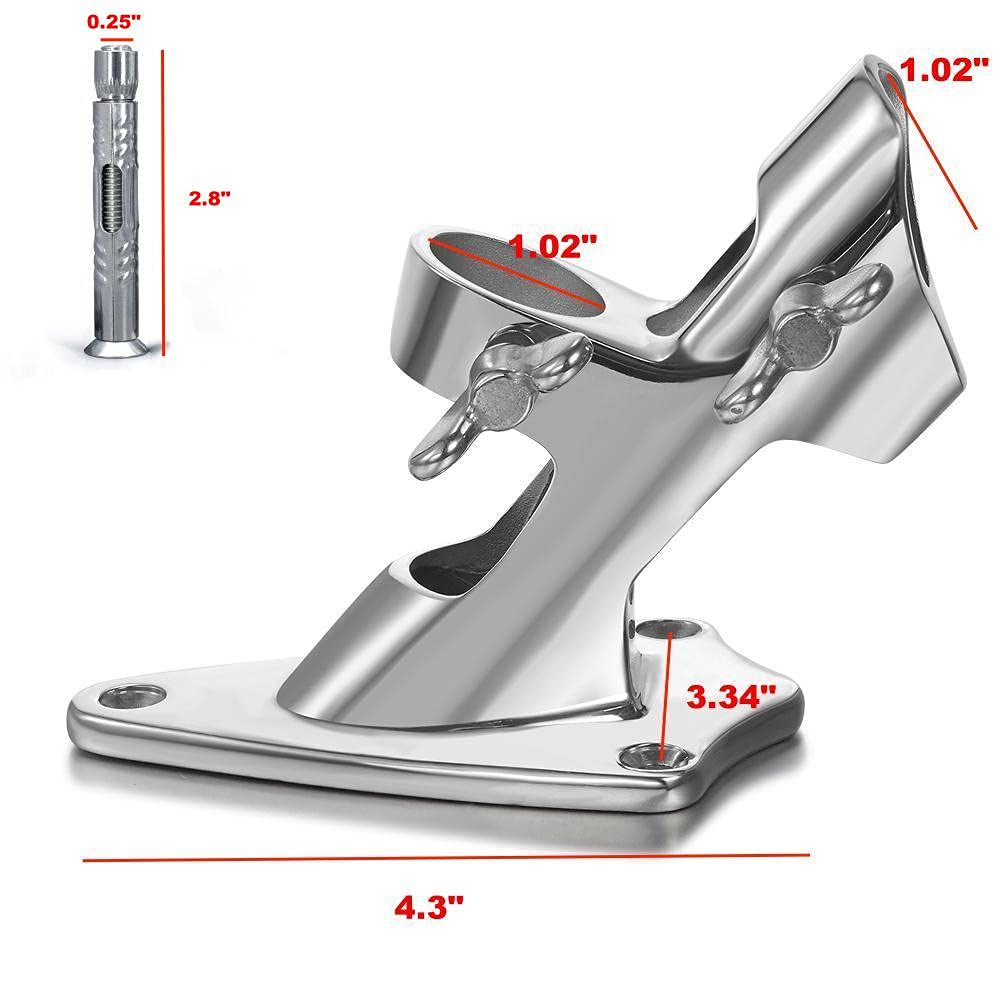 FUNNANS bracket beside ruler showing size and scale for correct pole fit