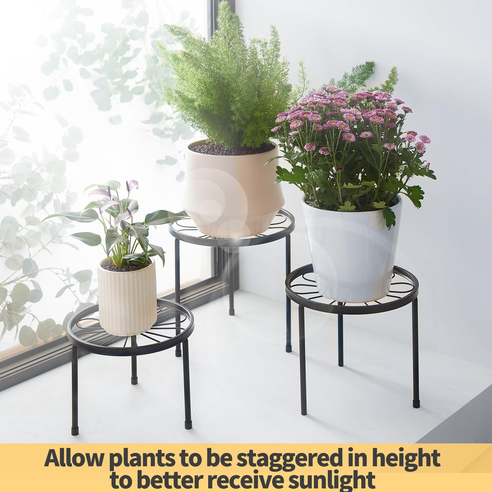 Furshus plant stand holding potted plant indoors for improved drainage