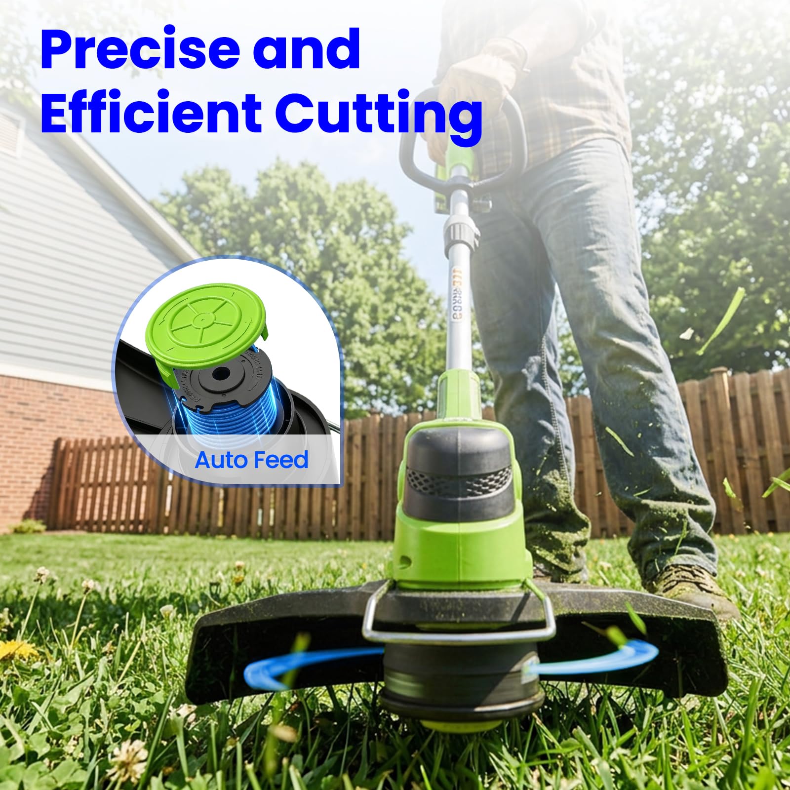 Future Way spool installed in a cordless trimmer for fast swap benefit