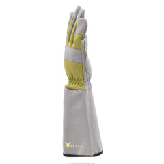 G & F Products extra-long cuff showing forearm protection against thorns
