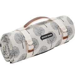 G GOOD GAIN folded blanket tote showing compact portability and easy carrying