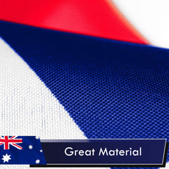 G128 flag mounted on pole illustrating easy installation and neat display