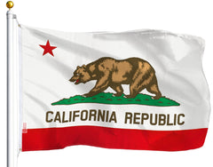G128 front view of full California flag showing vibrant colors and design benefit visibility
