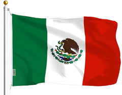 G128 Mexico flag front view showing vibrant colors and clear emblem